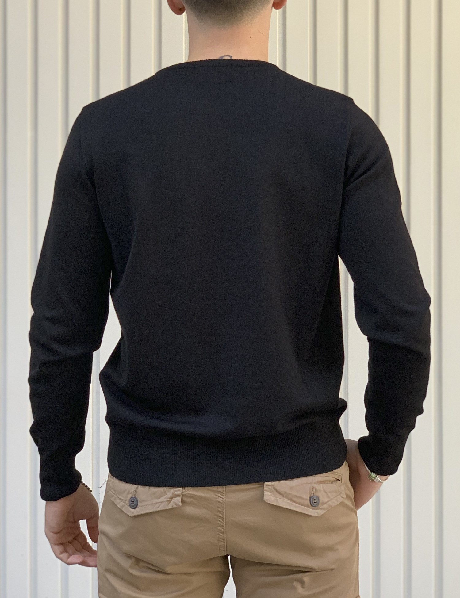 Us Grand Polo ανδρική μαύρη πλεκτή μπλούζα USTR200D φωτογραφία